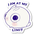 I am at my limit Glitter Sticker