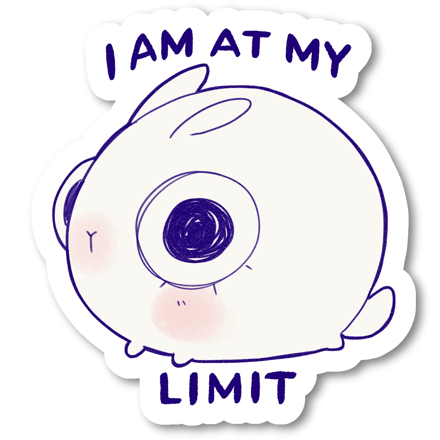 I am at my limit Glitter Sticker